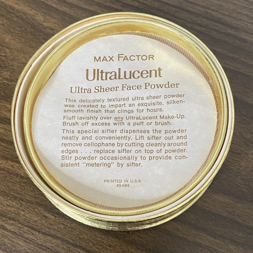 VTG Max Factor UltraLucent Ultra Sheer Face Powder NIB Deep Tone 60s/70s